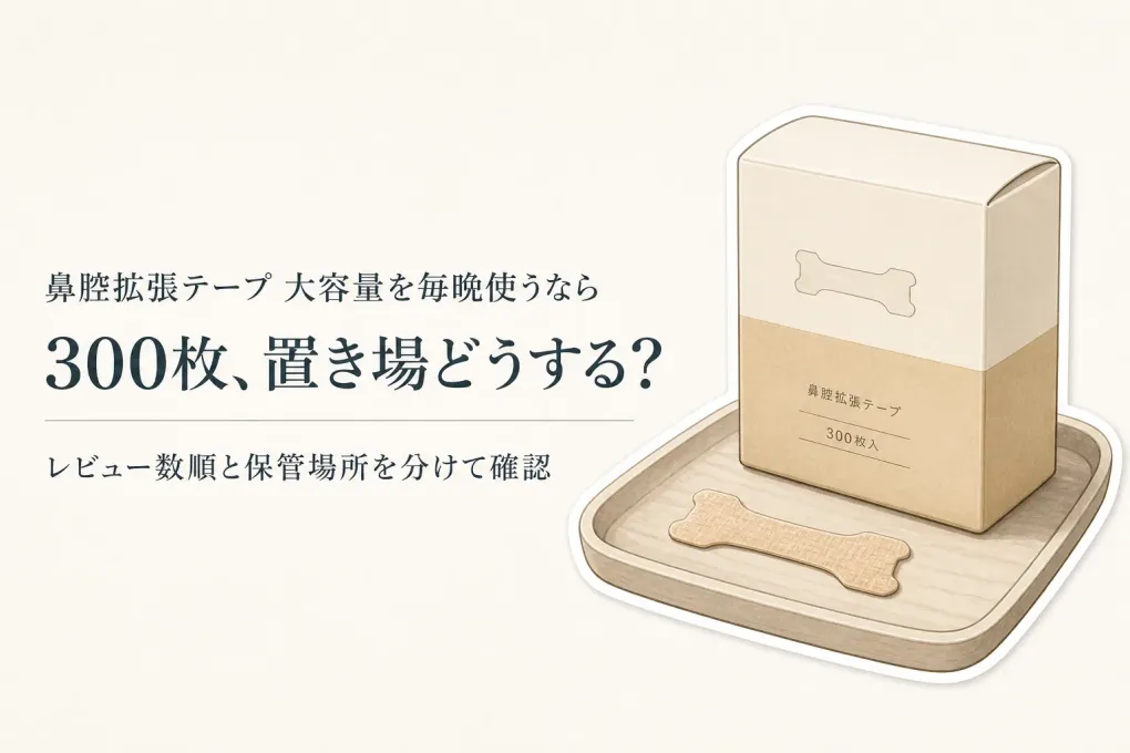 鼻腔拡張テープ 大容量をレビュー数順に比較｜補充しやすさとベッド脇の保管で選ぶ
